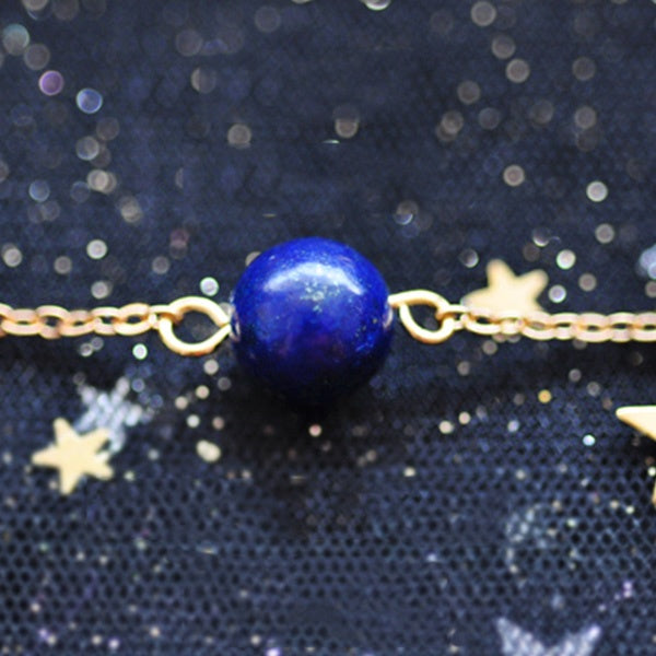 #J4 Solar System Bracelet - Pluto - Moon - Unique Gemstone - 12 Patterns