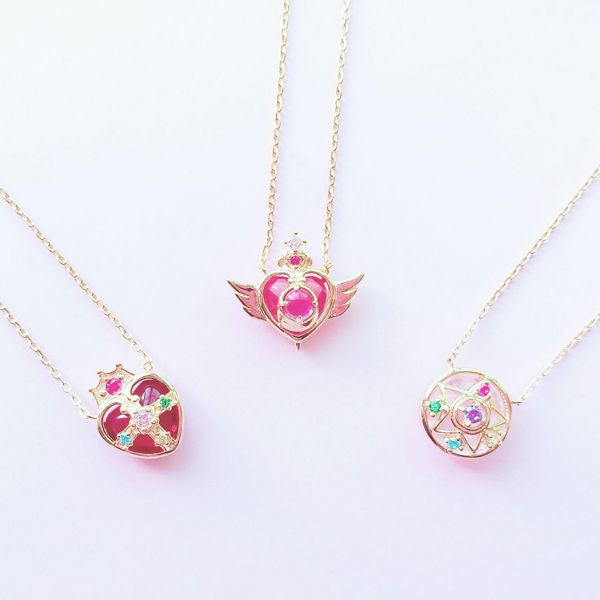 #J10 Sailor Moon Necklace - 18k Gold Plating - 925 Silver - Crystals - 3 Patterns