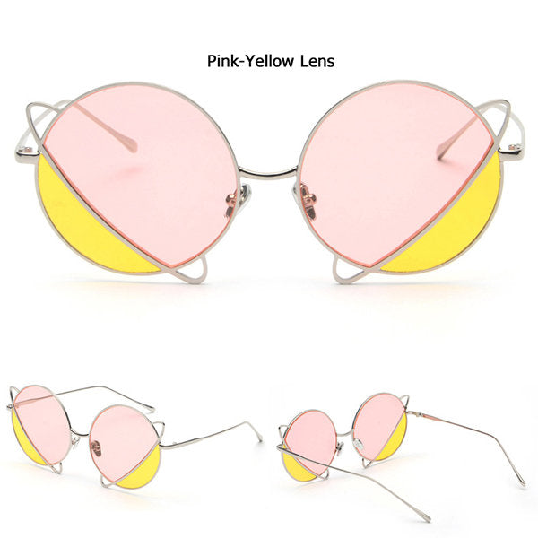 #J11 Saturn's Ring Sunglasses - Alloy Frame - Colorful Design