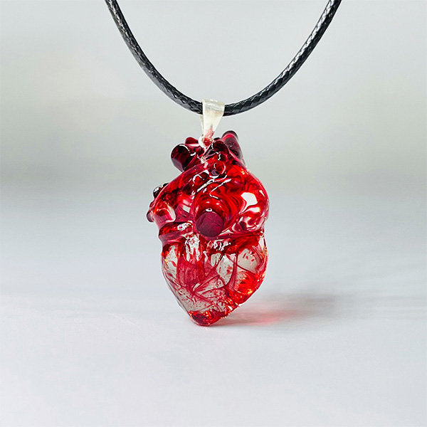 #J2 Gothic Inspired Heart Pendant - Red - Blue - Quirky