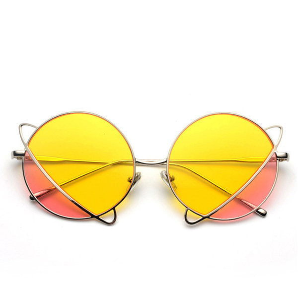 #J11 Saturn's Ring Sunglasses - Alloy Frame - Colorful Design