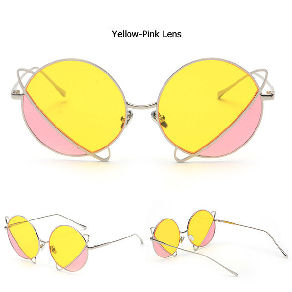 #J11 Saturn's Ring Sunglasses - Alloy Frame - Colorful Design