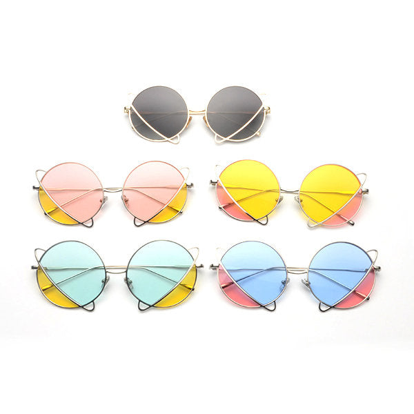 #J11 Saturn's Ring Sunglasses - Alloy Frame - Colorful Design