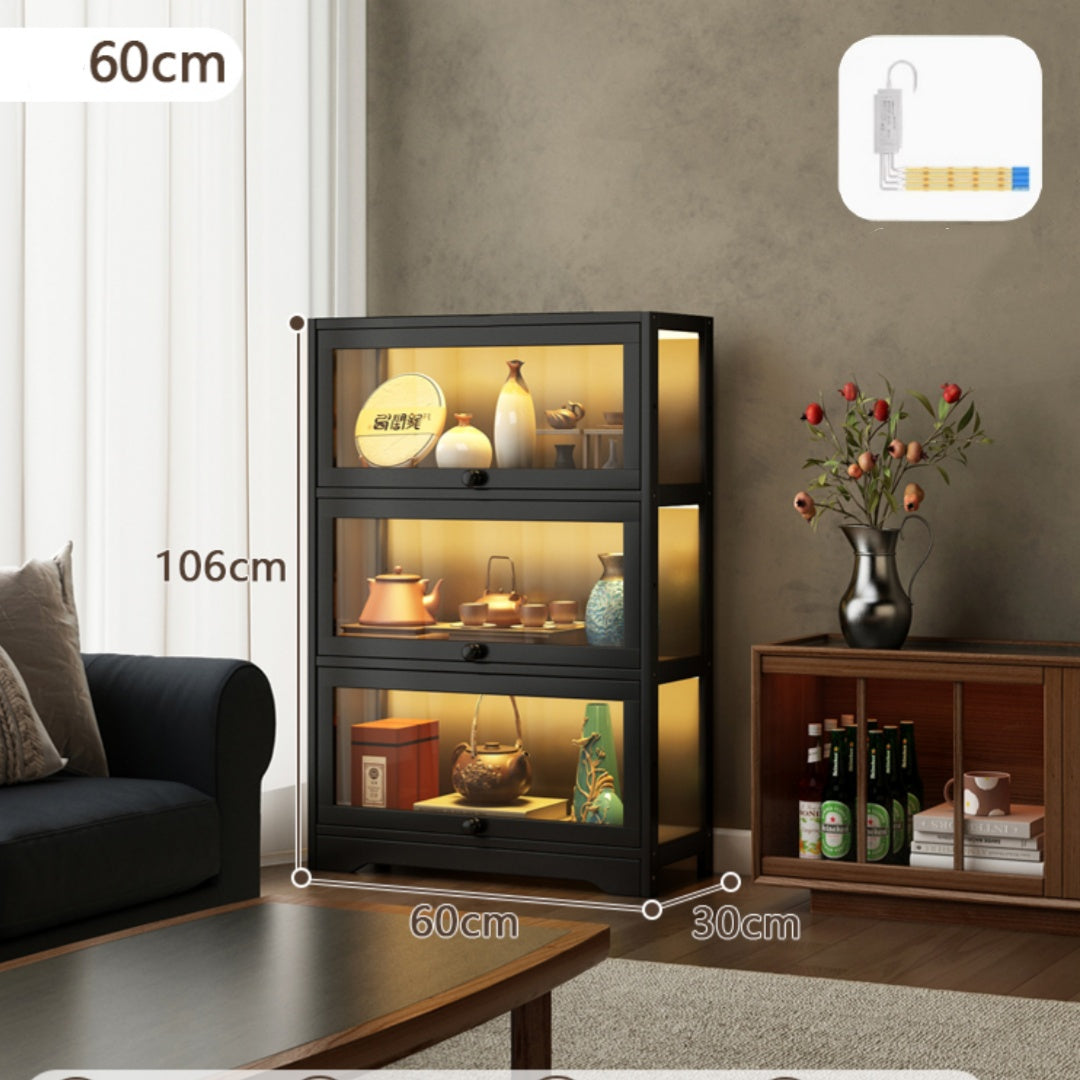 Premium Tea Display Cabinet with LED Lighting