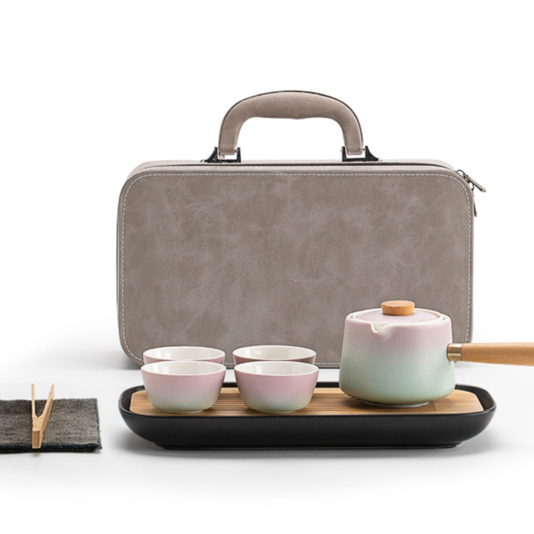 Rotating Auto-Brew Teapot(For Tea Balls) - Premium Ceramic Gongfu Tea Maker with 360° Swivel Base