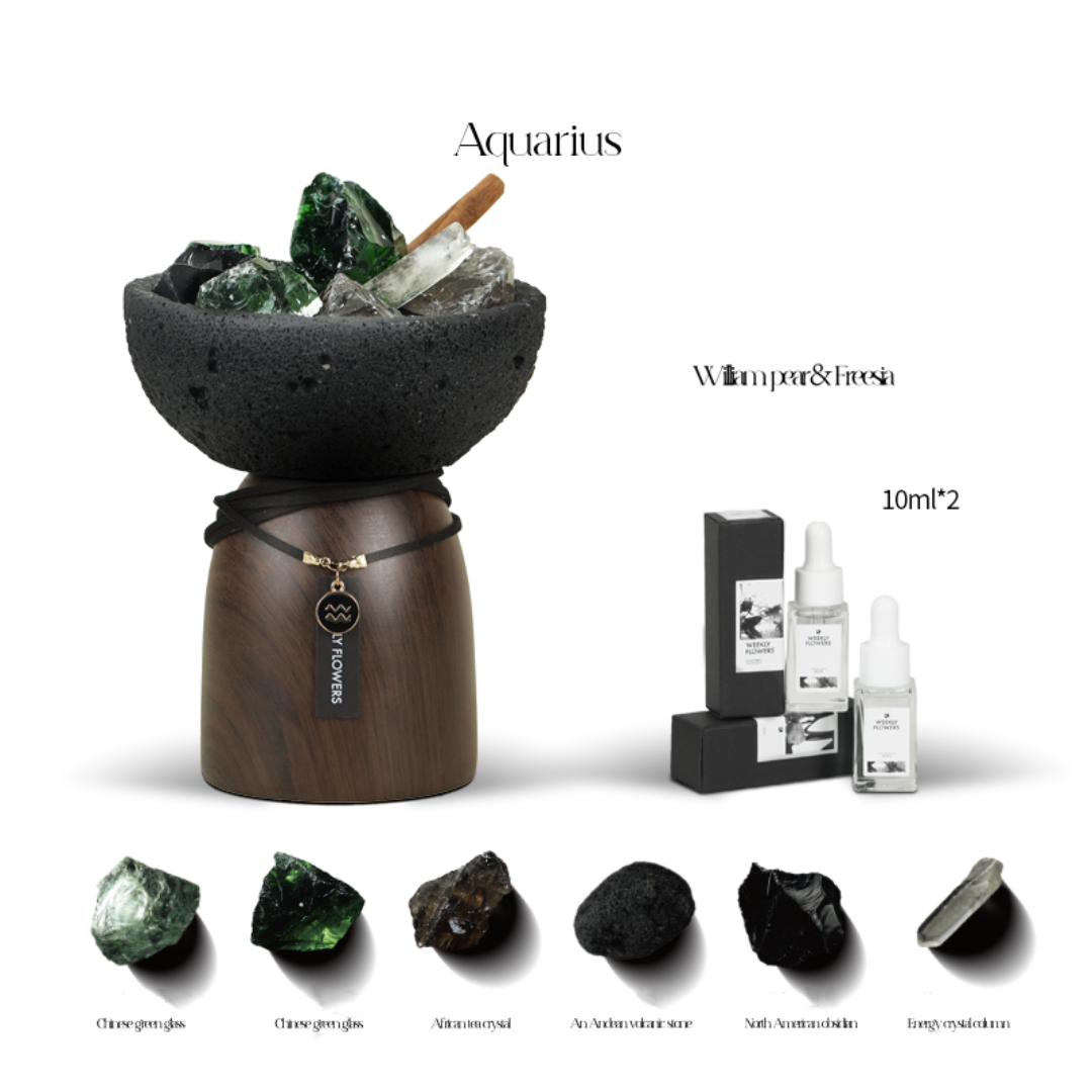 12 Zodiac Energy Aromatherapy Crystal Diffuser