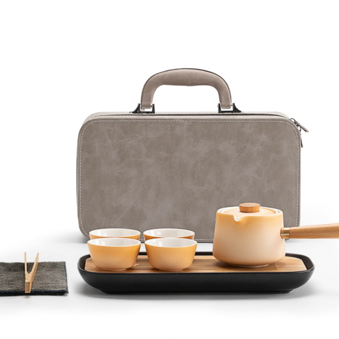 Rotating Auto-Brew Teapot(For Tea Balls) - Premium Ceramic Gongfu Tea Maker with 360° Swivel Base