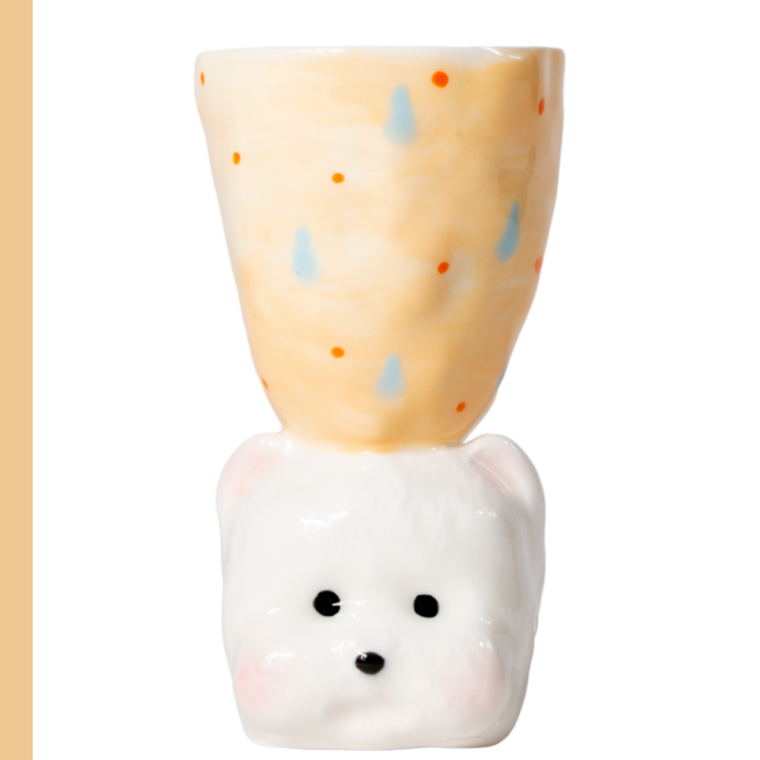 Limited Edition Handmade Cute Dog Ceramic Cup