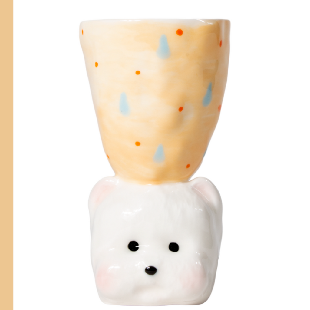 Limited Edition Handmade Cute Dog Ceramic Cup