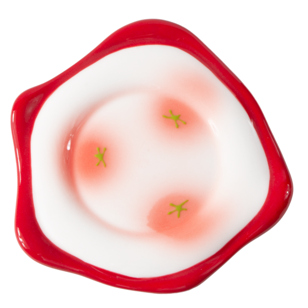 Hand-Painted Ceramic Mug - Cute Ins-Style Color Block & Polka Dot Design