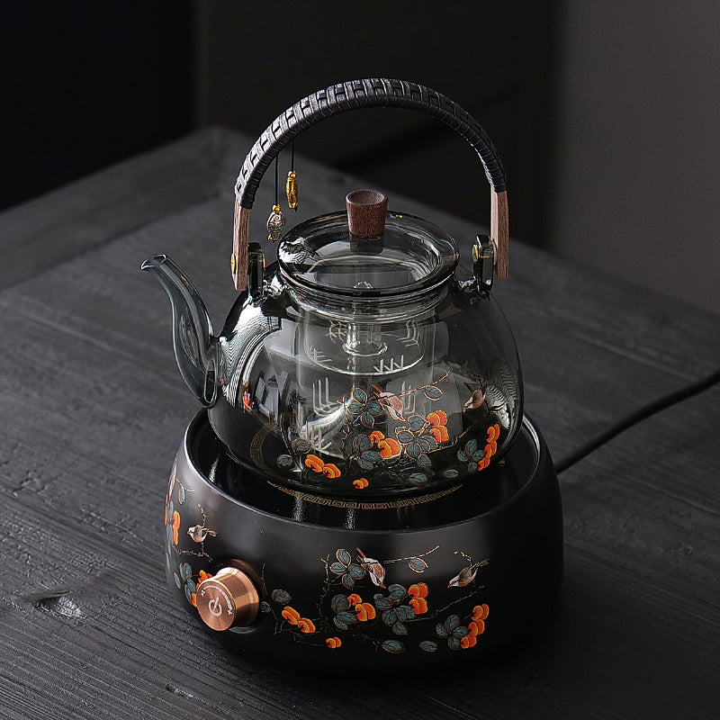 Everything Goes Well Glass Teapot with Electric Ceramic Stove Set