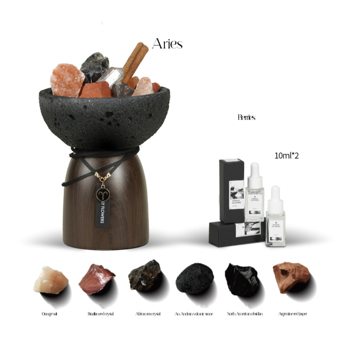12 Zodiac Energy Aromatherapy Crystal Diffuser