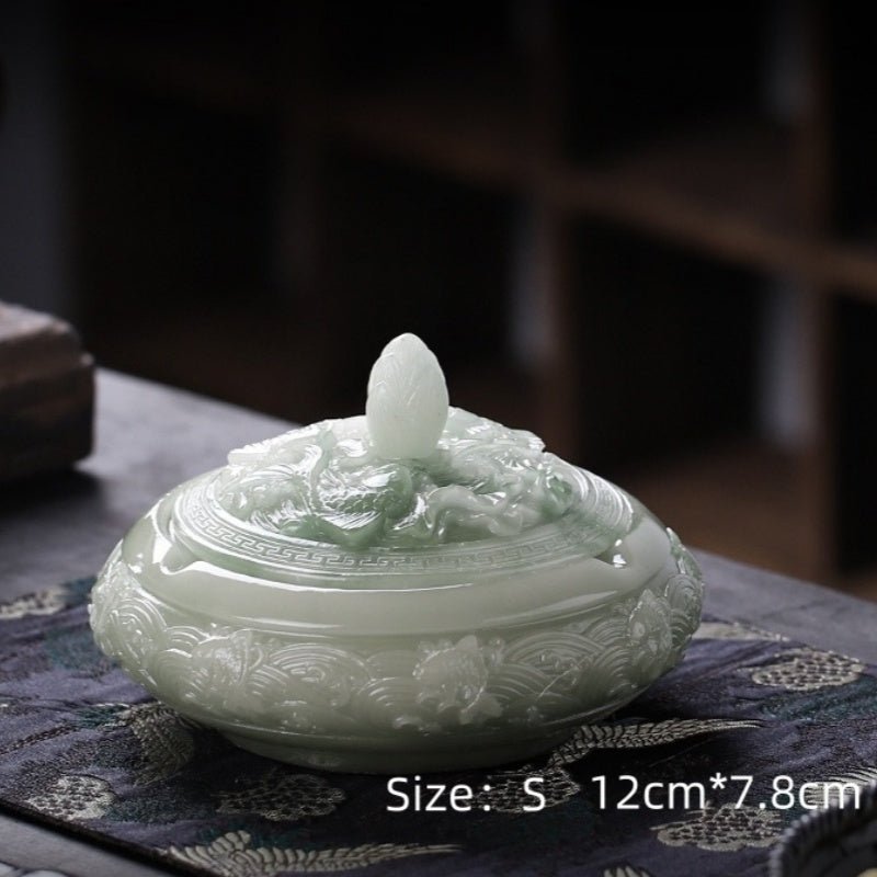 Neo Chinese Style Fish in Abundance Resin Ashtray