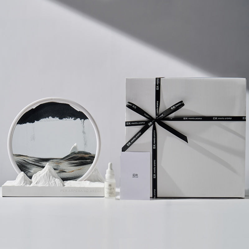 The Snow Mountain Sand Art Essential Oil Aromatherapy Decor