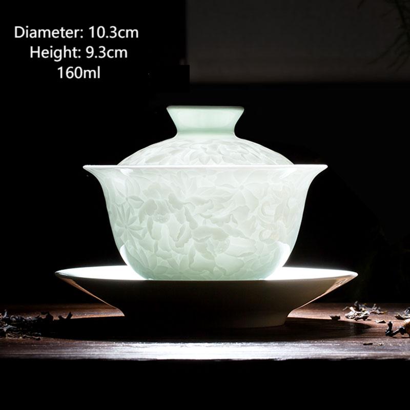 Exquisite Flower Lidded Tea Gaiwan