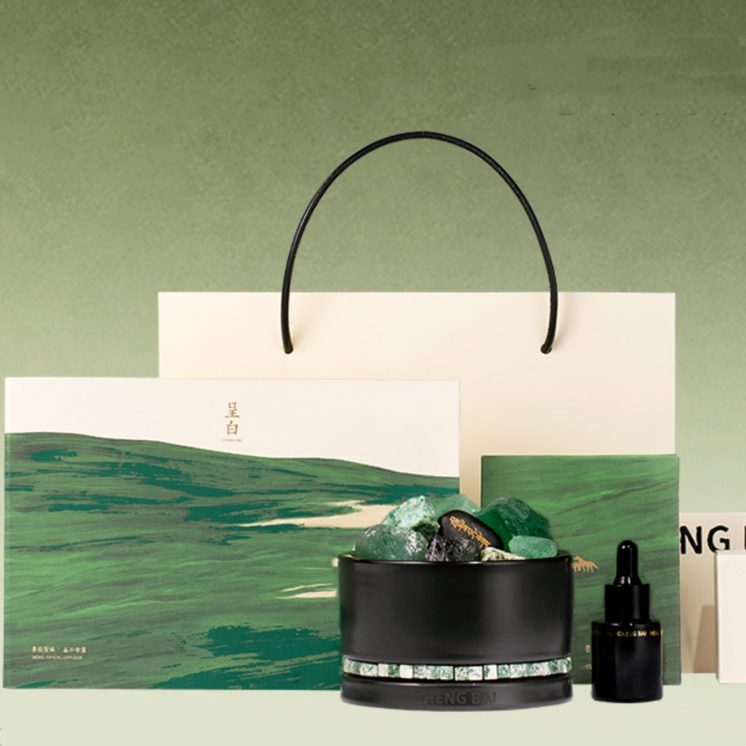 Soft Holy Land Crystal Aromatherapy Gift Set - Tibetan-Inspired Diffuser Stone Fragrance Decor