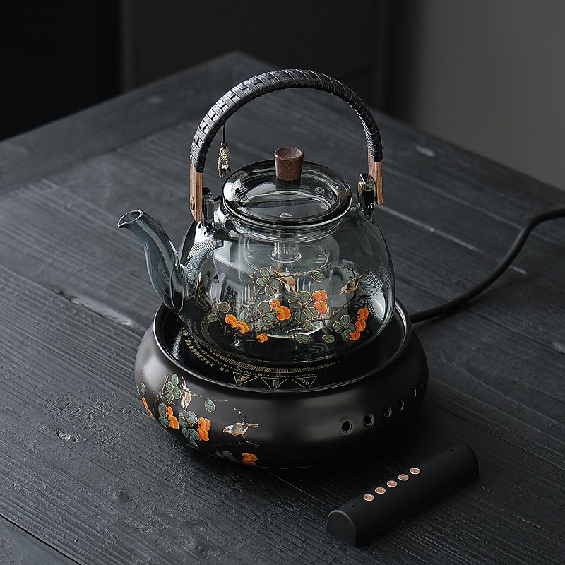 Everything Goes Well Glass Teapot with Electric Ceramic Stove Set