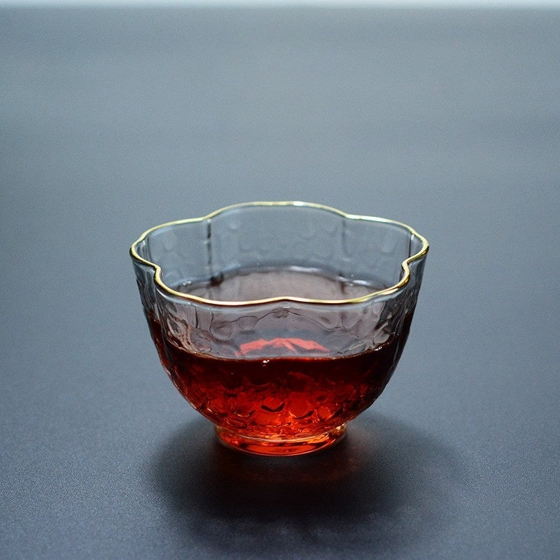 Thickened Heat Resistant Glass Kung Fu Tea Cup Set(6 Cups In  A Set)