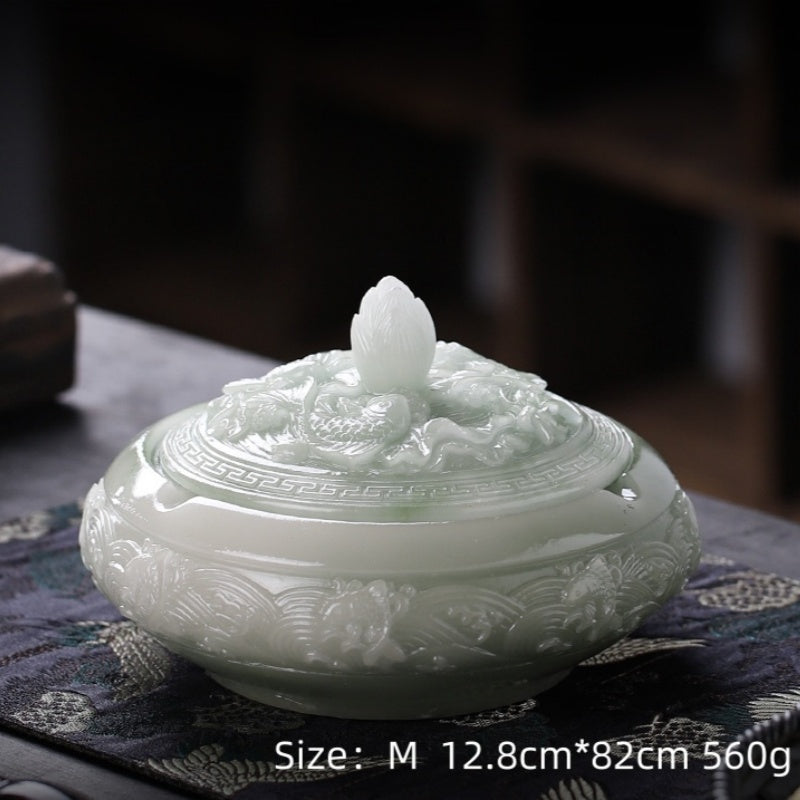 Neo Chinese Style Fish in Abundance Resin Ashtray