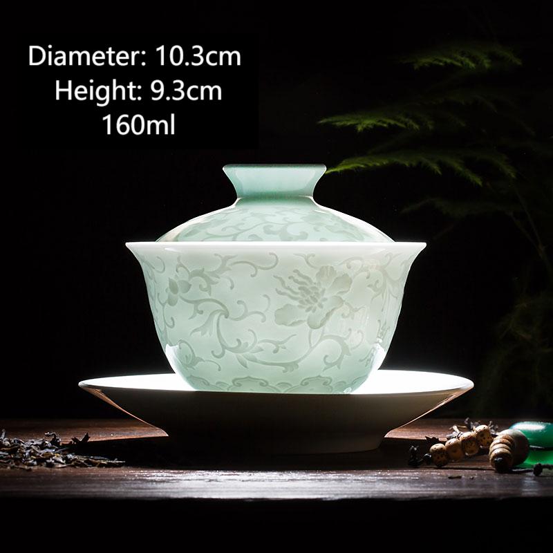 Exquisite Flower Lidded Tea Gaiwan