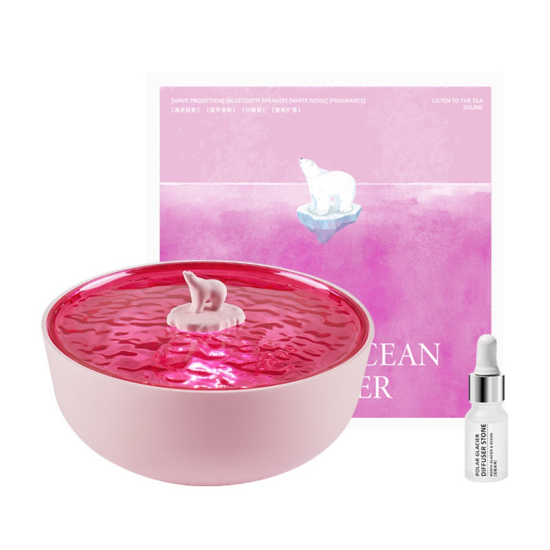 Polar Glacier Bluetooth Speaker Mini Wireless Speaker with High-Quality Sound Night Light