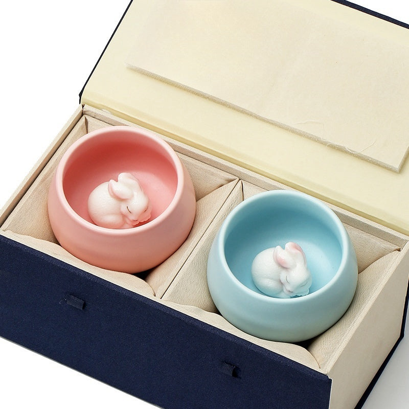 The Charm And Elegance Of Ru Kiln Little Rabbit Teacup Set