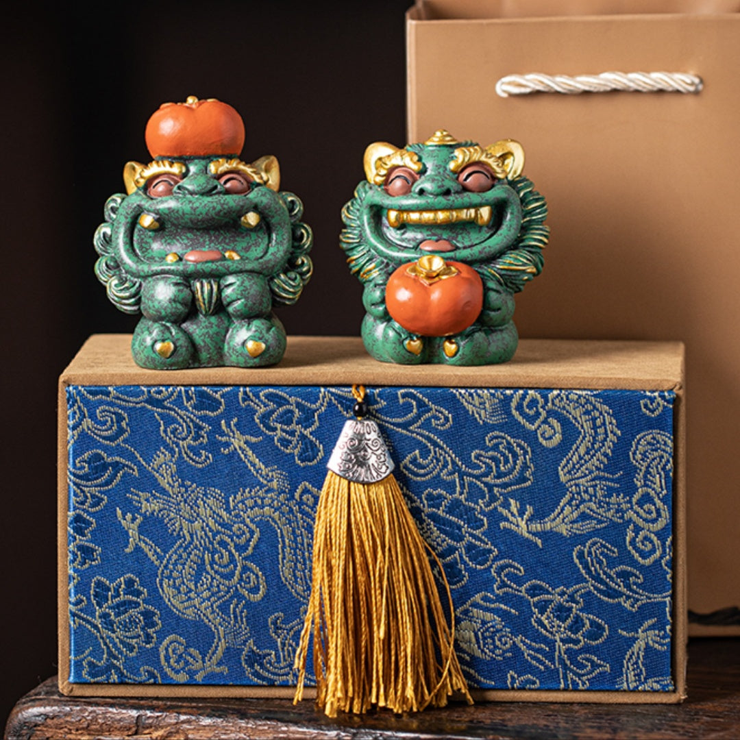 "Double Happiness"Premium Auspicious Desktop Sculpture