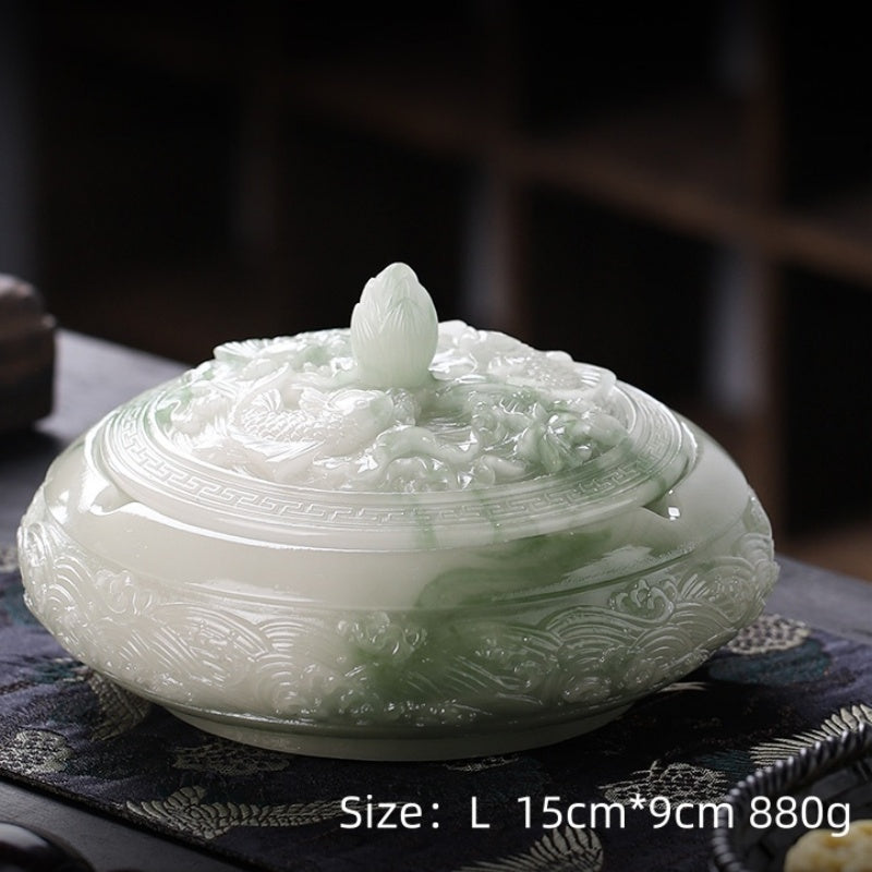 Neo Chinese Style Fish in Abundance Resin Ashtray