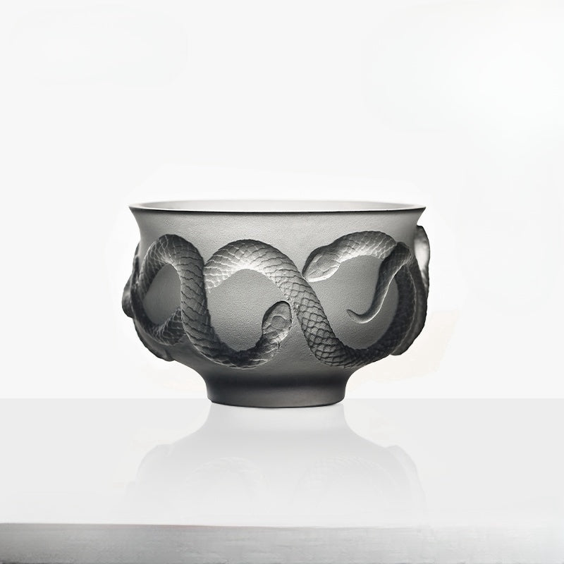 Chinese Zodiac Series: Year Of The Snake Limited Edition Snake Patterned Liuli Tea Set Gift Box