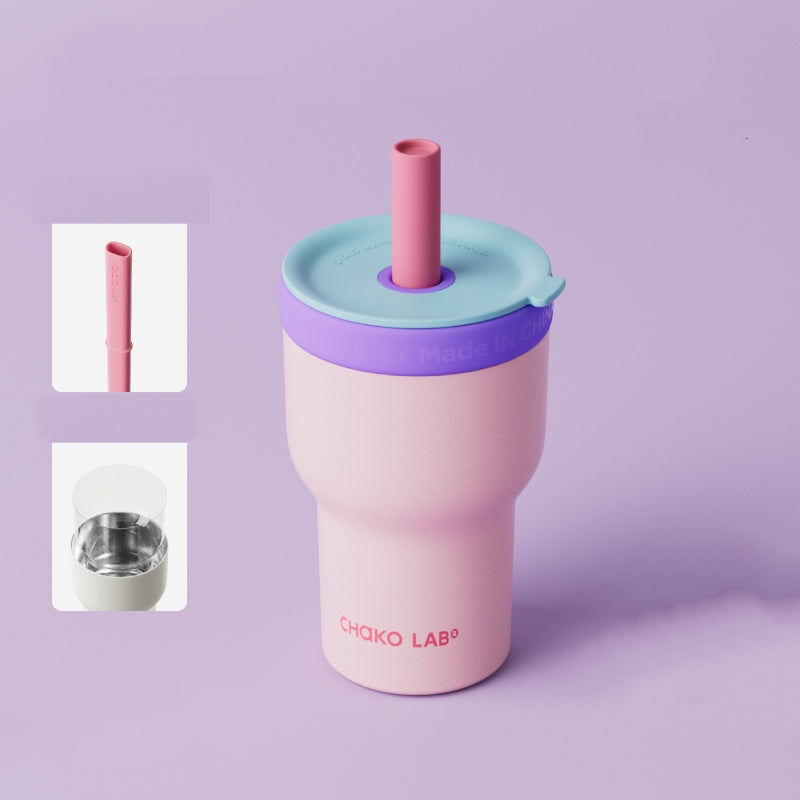 2 in 1 Dual-Enjoy Glass/316 Stainless Steel Tumbler – 570ml/600ml Insulated Coffee/Tea Cup