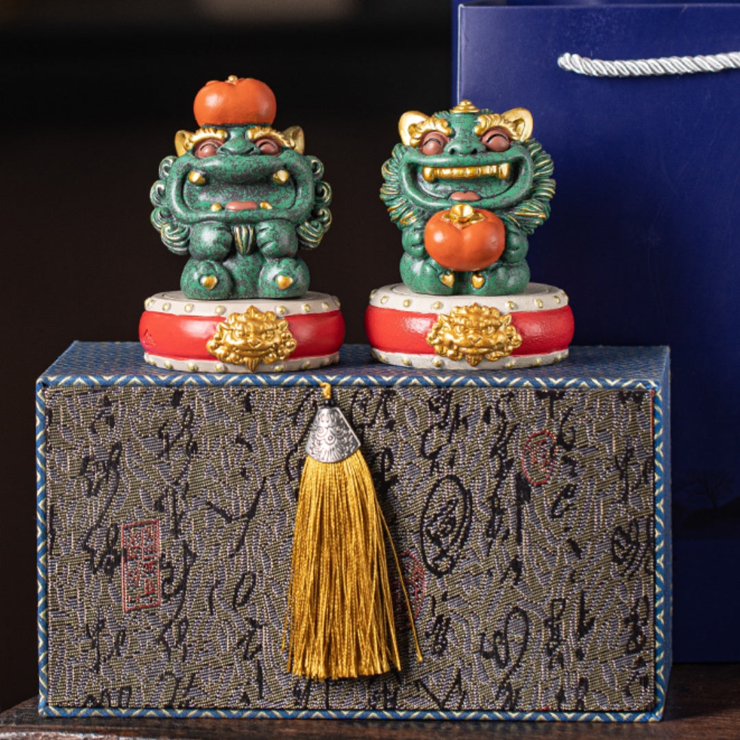 "Double Happiness"Premium Auspicious Desktop Sculpture