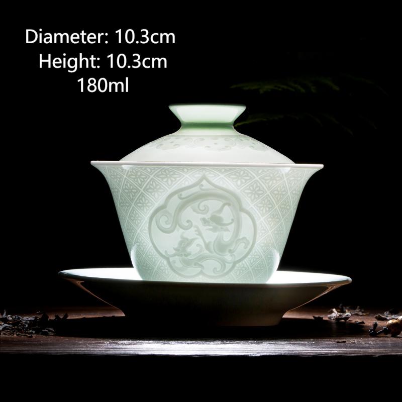 Exquisite Flower Lidded Tea Gaiwan