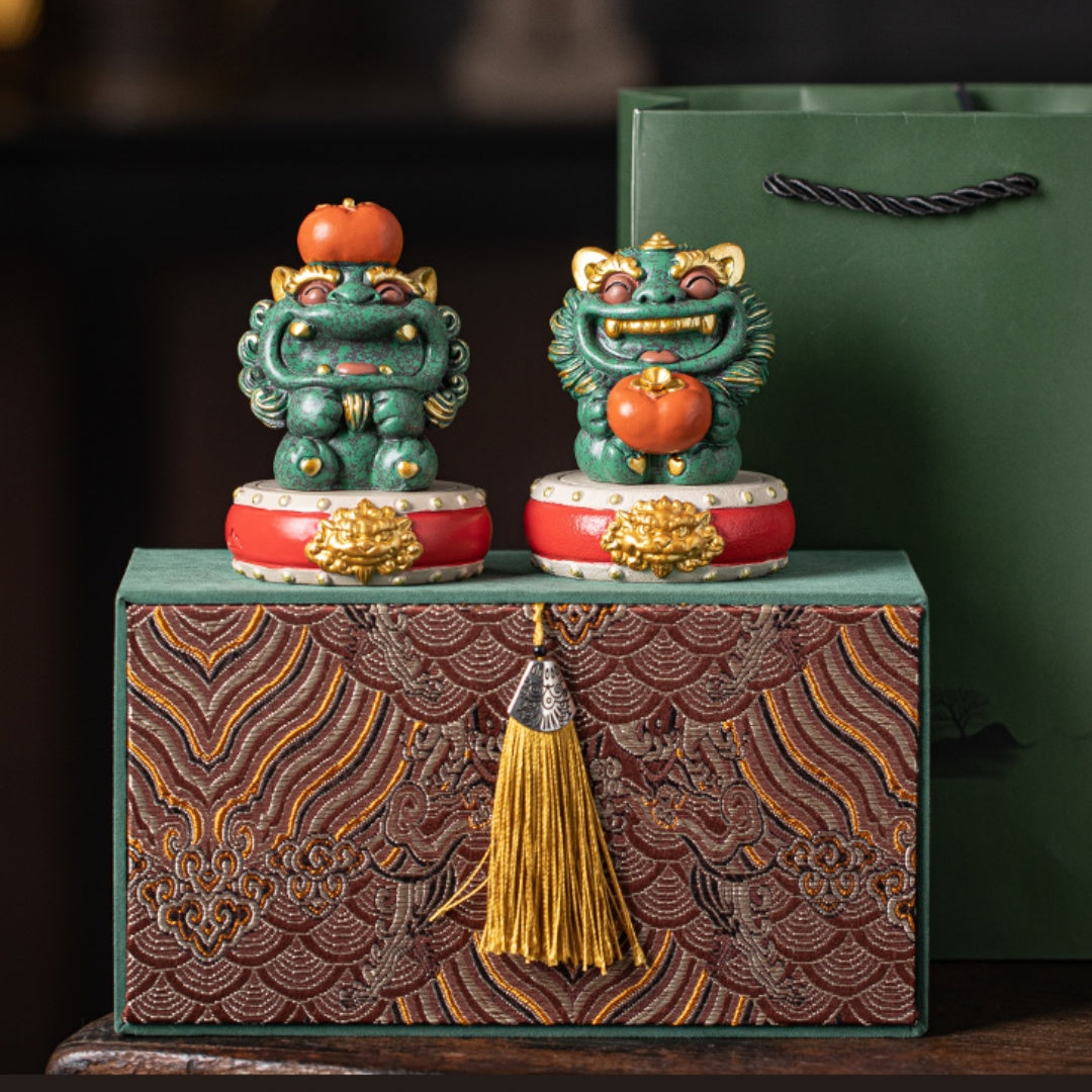 "Double Happiness"Premium Auspicious Desktop Sculpture