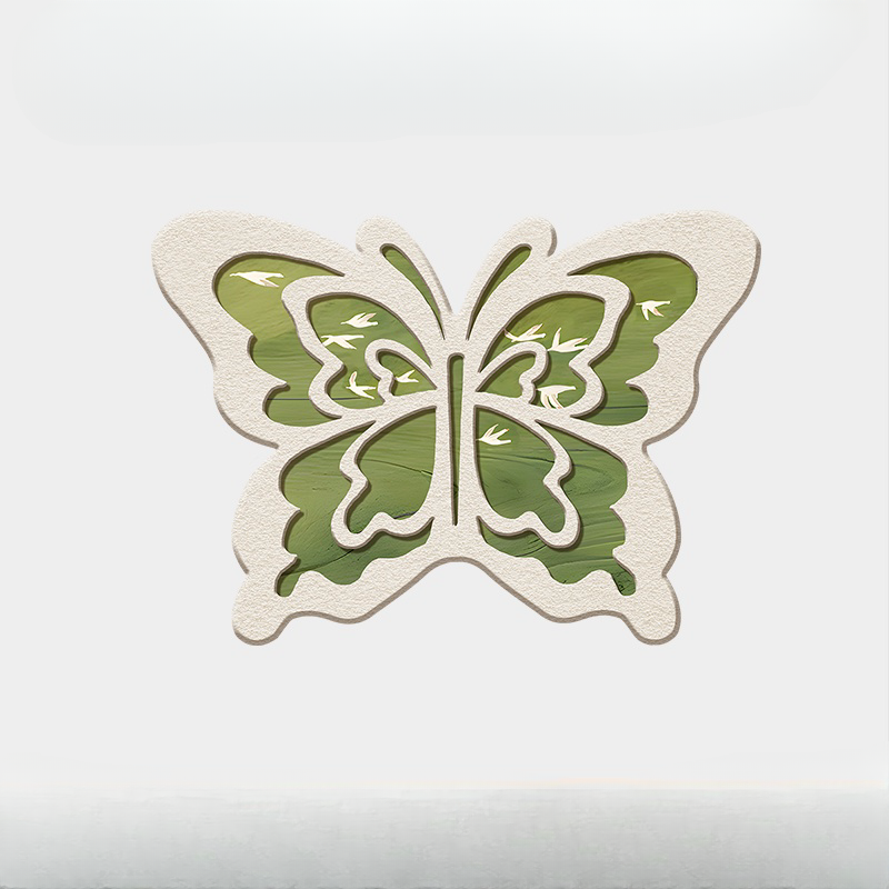 Vintage Butterfly Algae Mud Bathroom Absorbent Mat
