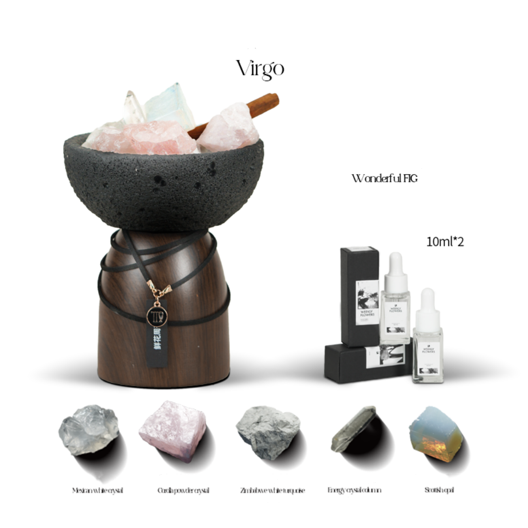 12 Zodiac Energy Aromatherapy Crystal Diffuser