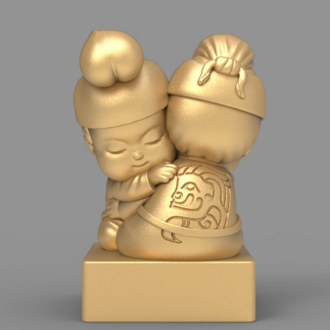 12 Star Signs Collectible Figurine Seals, Customizable Name Engraving, Zodiac-Themed Stamp Set