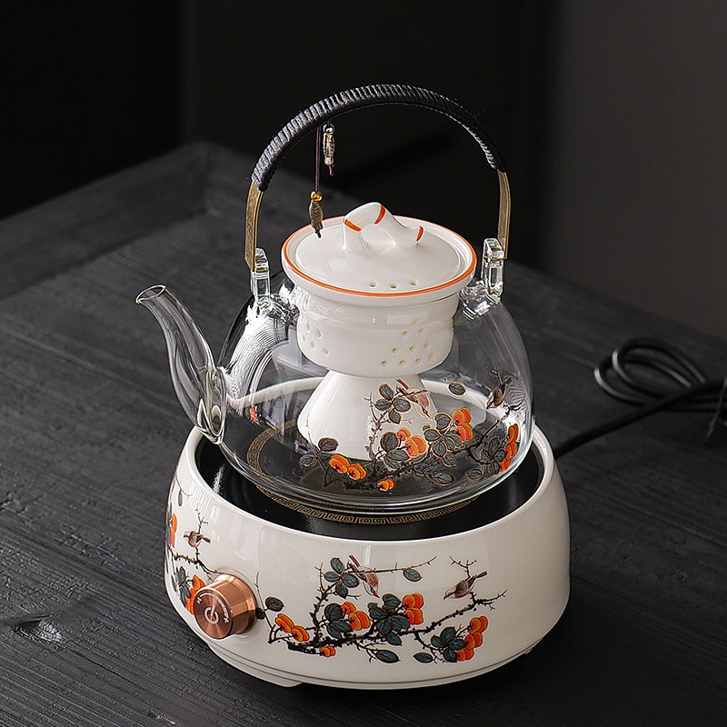 Everything Goes Well Glass Teapot with Electric Ceramic Stove Set