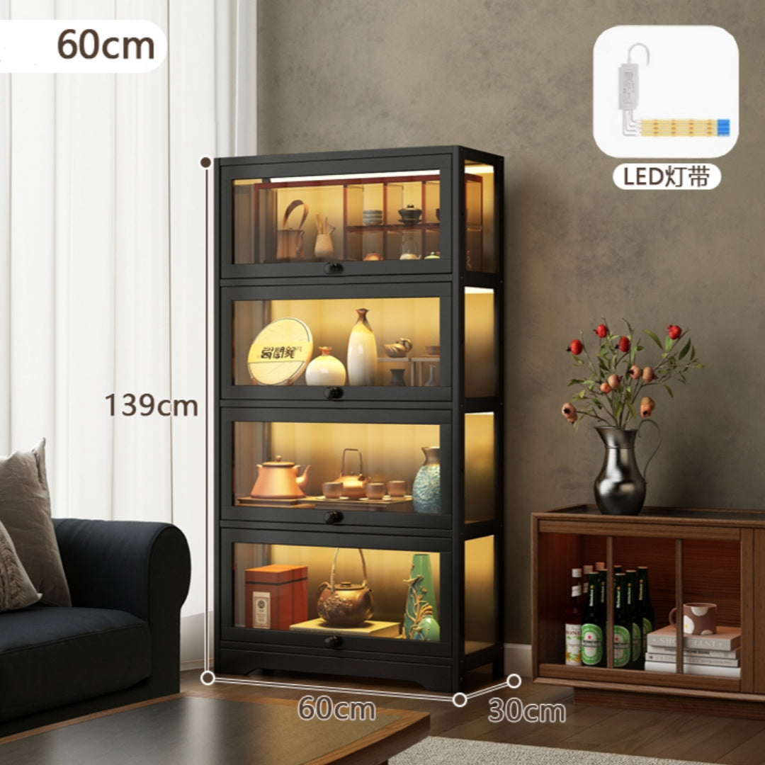 Premium Tea Display Cabinet with LED Lighting