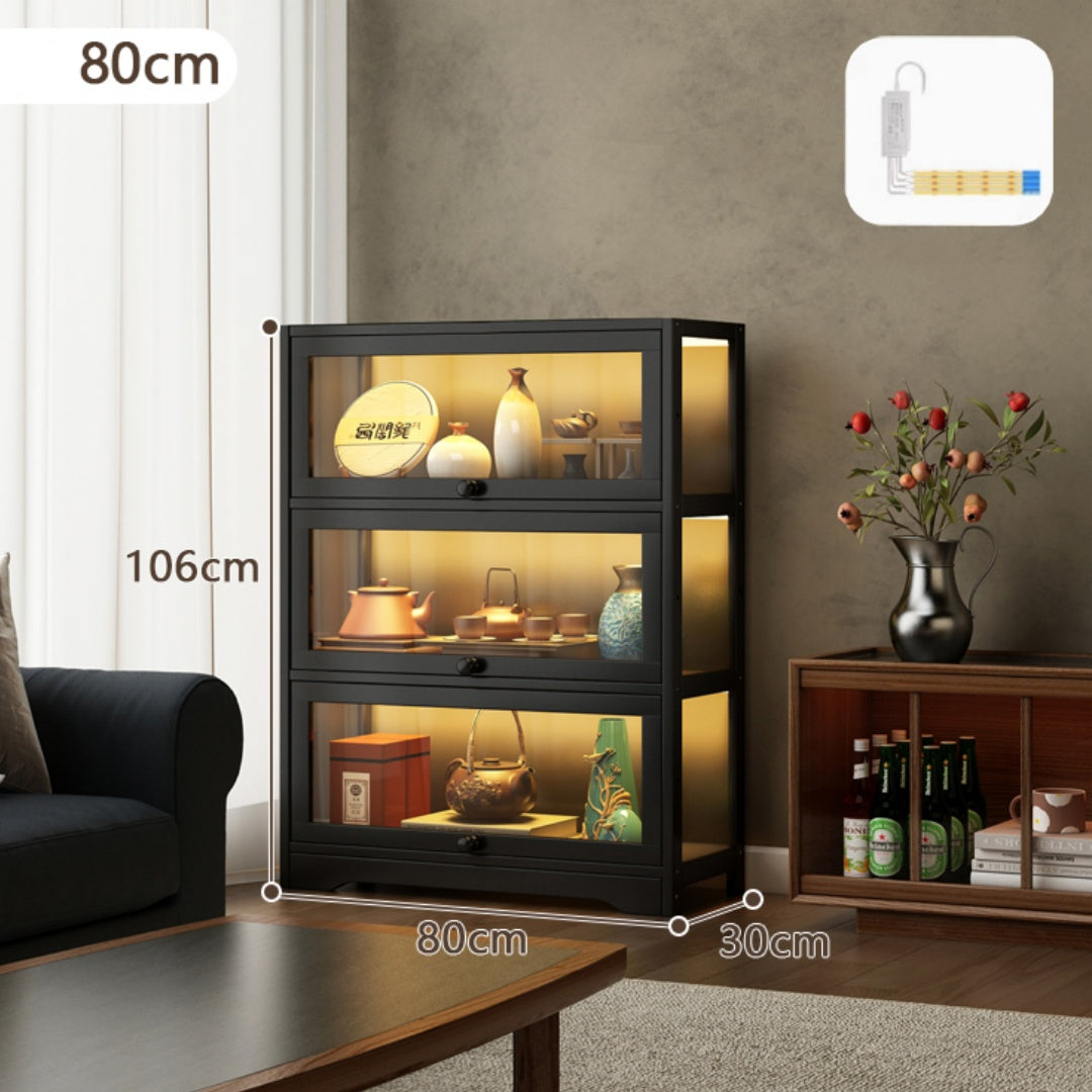 Premium Tea Display Cabinet with LED Lighting