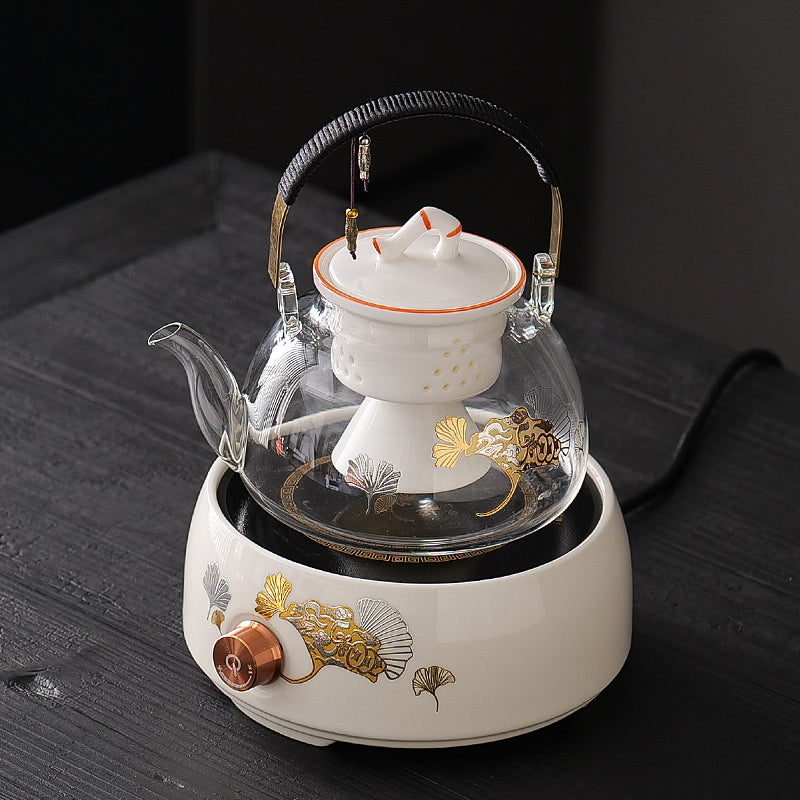Everything Goes Well Glass Teapot with Electric Ceramic Stove Set