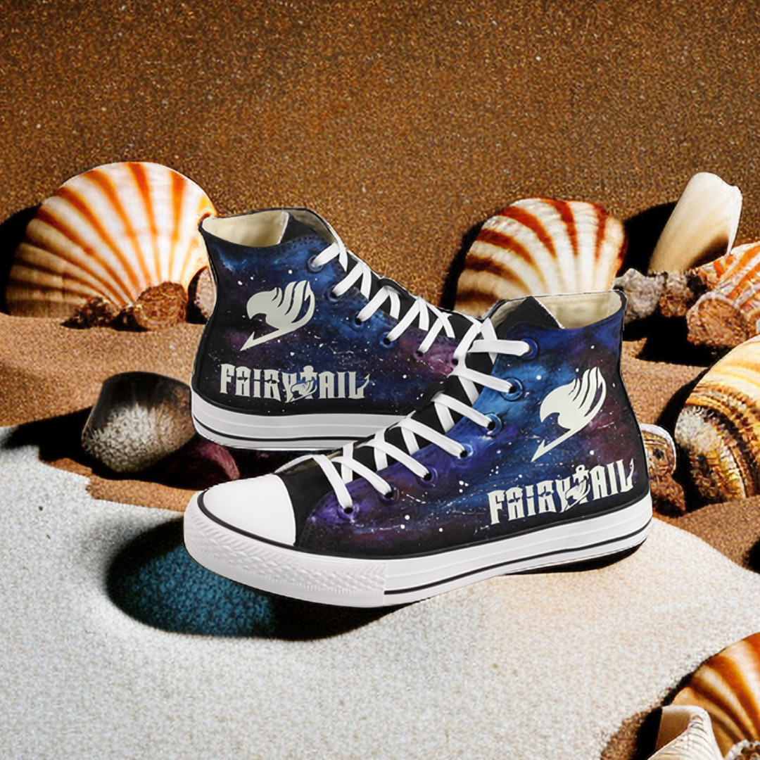 #007 Anime Fans Hand-Painted High Top Canvas Shoes