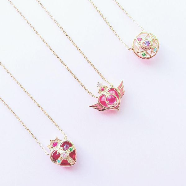 #J10 Sailor Moon Necklace - 18k Gold Plating - 925 Silver - Crystals - 3 Patterns