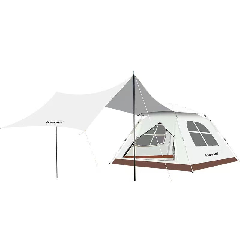 *1 OG Tent Package (One Tent+One Portable BBQ+One Solar Panel Light+One Table with 4 chairs)