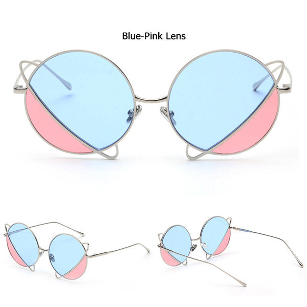 #J11 Saturn's Ring Sunglasses - Alloy Frame - Colorful Design