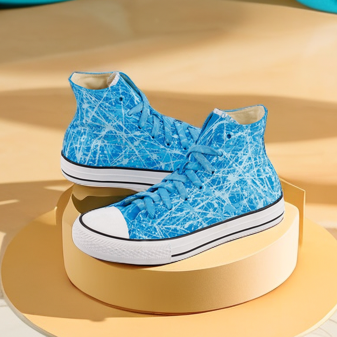 #009 Splash Ink Hand-Painted Canvas Shoes