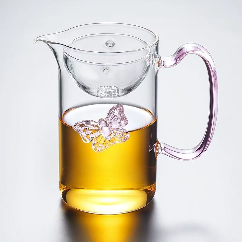 Butterfly Tangerine Tea Ball Cup with Filter