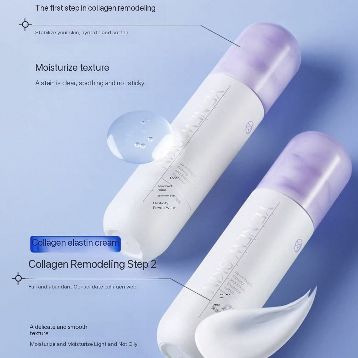 Skin Re-collagen Firming And Elastic Essential Toner And Lotion Set