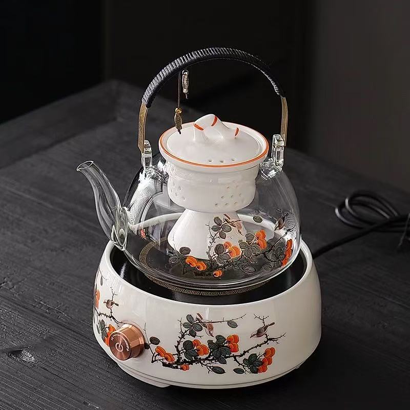 OG Persimmon tea pot&stove set