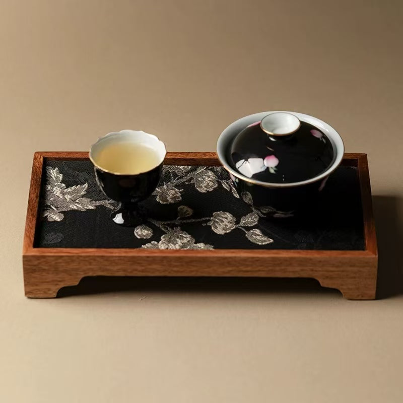 Japanese Style Black Walnut Dry Tea Tray