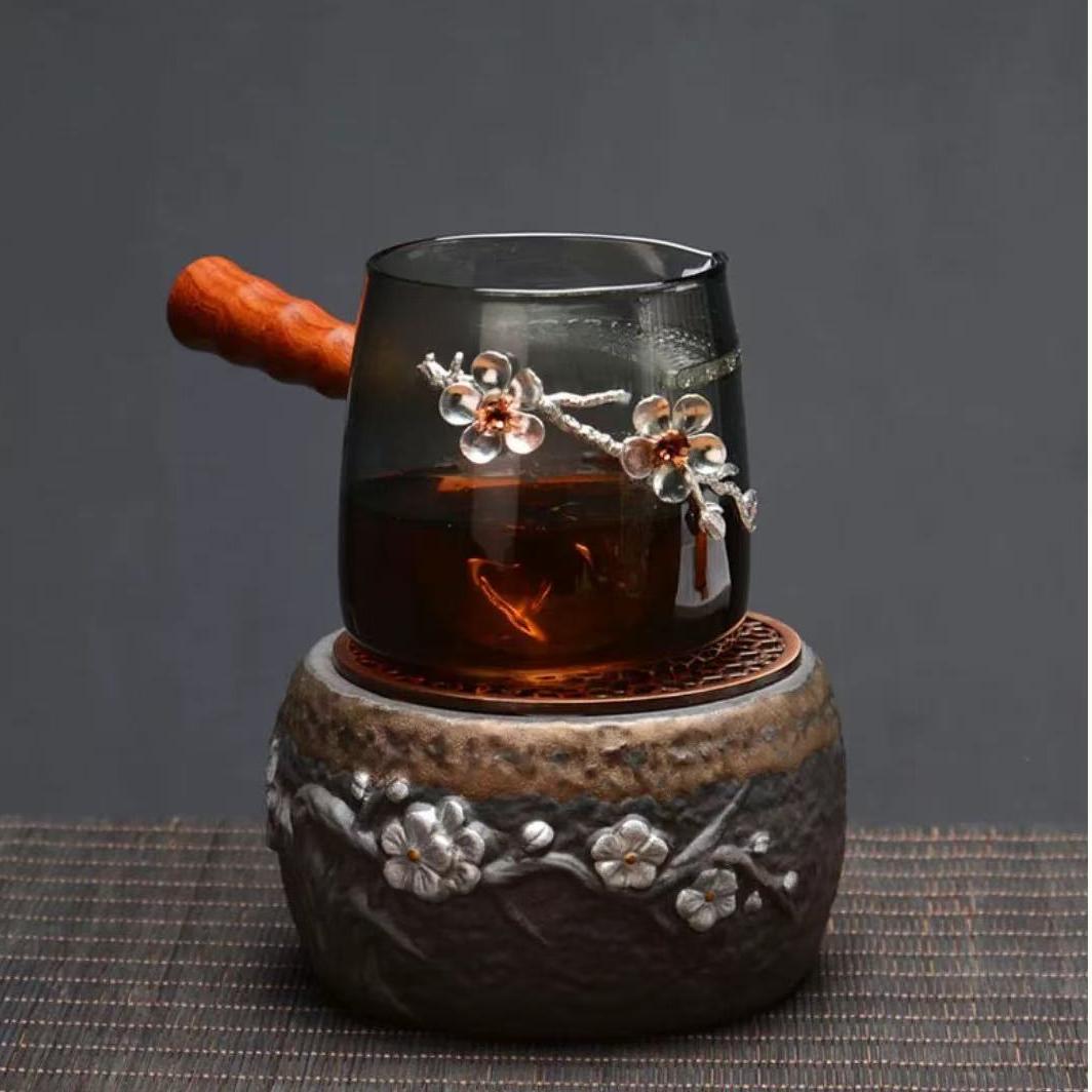 Premium Side Handle Crescent Mountain Glass Pitcher 320ml